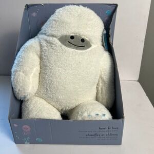 Snuggle Buddy White Plush Yeti Heat Hug Microwave Removable Belly